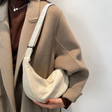 Schoudertas in effen kleur voor dames - polyester crossbody schoudertas handtas voor op de borst