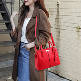 Grote Tote Tas voor Dames - Vierkante Schouder PU Leren Crossbody Handtas