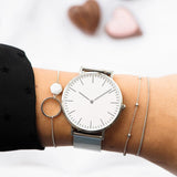 Minimalistische Uhr für Damen - Luxuriöse Quarzuhr mit Mesh-Armband