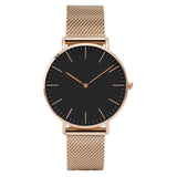 Minimalistische Uhr für Damen - Luxuriöse Quarzuhr mit Mesh-Armband