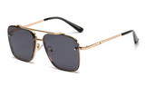 Gradient Zonnebril voor Heren - Metalen Groot Montuur Luxe Zonnebril UV400