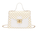 Luxe schoudertas met gouden ketting - Crossbody kleine vierkante clutch handtas