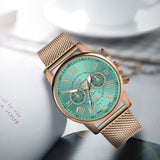 Luxe horloge voor dames - Modieuze quartz uurwerk mesh band zakelijke stijl