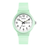 Minimalistisch polshorloge voor dames - Kalenderhorloge waterdicht lichtgevend damesklok