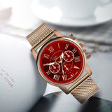 Luxe horloge voor dames - Modieuze quartz uurwerk mesh band zakelijke stijl