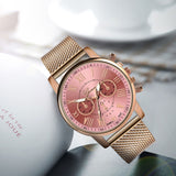 Luxe horloge voor dames - Modieuze quartz uurwerk mesh band zakelijke stijl