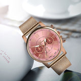 Luxe horloge voor dames - Modieuze quartz uurwerk mesh band zakelijke stijl