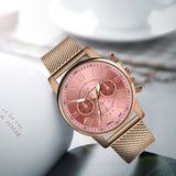 Luxe horloge voor dames - Modieuze quartz uurwerk mesh band zakelijke stijl