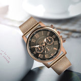Luxe horloge voor dames - Modieuze quartz uurwerk mesh band zakelijke stijl