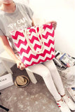 Large Folding Tote Bag - Big Handbag For Ladies Casual Print Canvas Shoulder Bag