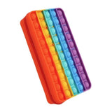 Antistress Pop It Fidget Pencil Case - Sensory Silicone Toy Bubble Storage Bag For Children Kids Large Pops Its