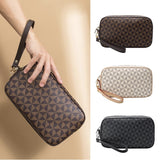 Vintage Clutch Bag For Men - Leather Classical Floral Wrist Purse Wallet Handbag