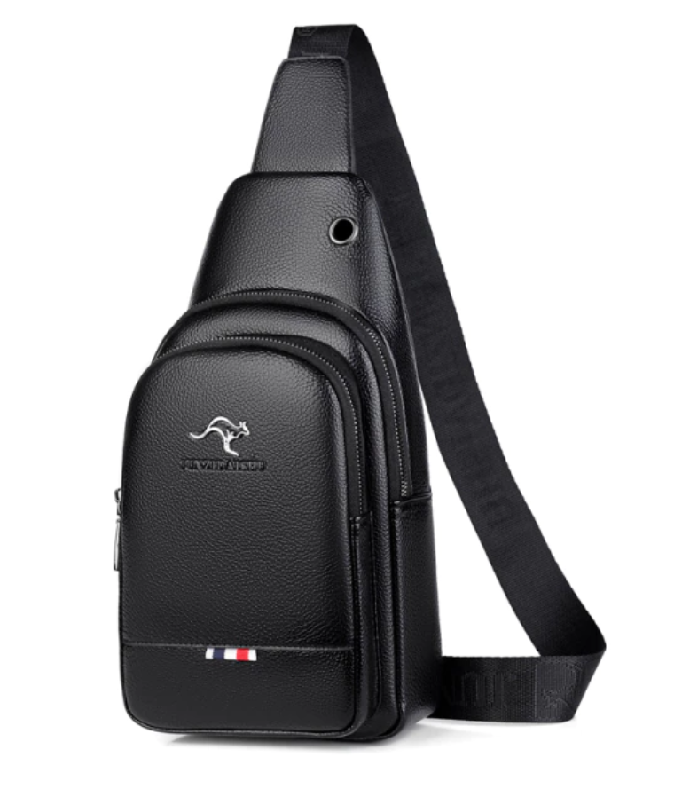 Crossbody Chest Pack Bag Strapazierfahiges PU Leder Vintage Umhanget