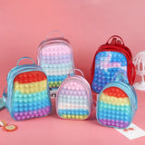 Mini-Pop-It-Rucksack für Kinder – Stressabbau, weiches Spielzeug, matschige Bubble Fidget Bag