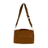 Schoudertas met klep en brede riem - Nubuck PU-leer Vintage handtas met grote capaciteit