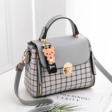 Koreaanse mode geruite tas voor dames - schouderpakket Crossbody handtas portemonnee