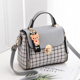 Koreaanse mode geruite tas voor dames - schouderpakket Crossbody handtas portemonnee
