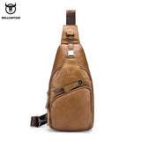 Leather Chest Bag for Men - Classy Messenger Purse Fashion Business Pack High Capacity