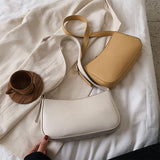 Kleine PU-lederen handtas voor dames - eenvoudige tas voor dames, reisschoudertas