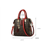 Zachte PU-lederen schoudertas voor dames - handtas luxe crossbody portemonnee Fashion Tote
