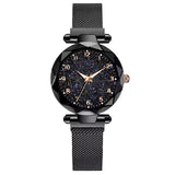 Magnetic Starry Sky Watch for Women - Fashionable Metal Mesh Strap Belt Quartz