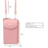 Portefeuille multifonctionnel pour femme - Pochette en cuir PU pour téléphone portable, sac à main, carte, porte-passeport