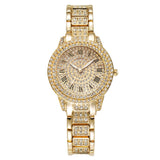 Diamanten horloge met armband voor dames - luxe strass quartz horloge