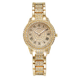 Diamond Watch with Bracelet for Women - Luxury Rhinestone Quartz Wristwatch