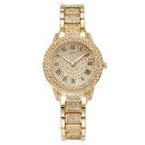 Diamond Watch with Bracelet for Women - Luxury Rhinestone Quartz Wristwatch