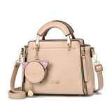 Trendy Fashion Handtas met Kattentasje voor Dames - Schoudertas Messenger Portemonnee