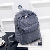 Sac à dos scolaire en velours côtelé - Sac de voyage tendance ultraléger pour femmes adolescentes