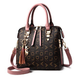 Zachte PU-lederen schoudertas voor dames - handtas luxe crossbody portemonnee Fashion Tote