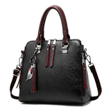 Zachte PU-lederen schoudertas voor dames - handtas luxe crossbody portemonnee Fashion Tote
