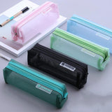 Trousse à crayons transparente - Pochette grande capacité pour adolescents garçons filles