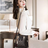 Zachte PU-lederen schoudertas voor dames - handtas luxe crossbody portemonnee Fashion Tote