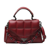 Luxury Flap Shoulder Bag with Chain for Women - Fashion PU Leather Purse Handbag Classic