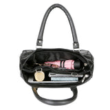 Leren handtas met handvat voor dames - Designer schoudertas met patchwork crossbody