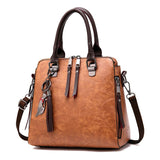 Zachte PU-lederen schoudertas voor dames - handtas luxe crossbody portemonnee Fashion Tote