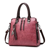 Zachte PU-lederen schoudertas voor dames - handtas luxe crossbody portemonnee Fashion Tote