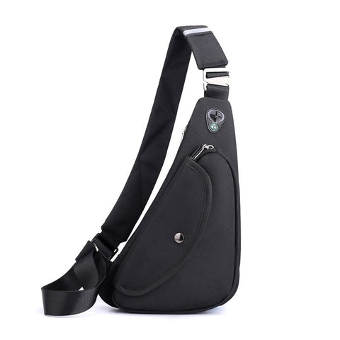 Sling Chest Bag Crossbody - Anti Theft Mini Travel Sports Bag With Earphone Jack