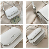 Petit sac à bandoulière pour femme à rabat solide - sac à main de créateur à bandoulière