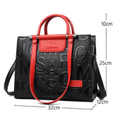 Large Capacity Luxury Retro Tote Bag - Leather Designer Handbag for Women