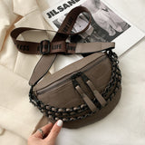 Sac banane de luxe pour femme - Sac banane à bandoulière épaisse