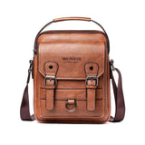Crossbodytas met grote capaciteit voor heren - Casual schoudertas, zachte handtas PU-leer