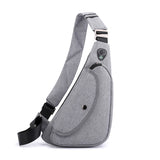Sling Borsttas Crossbody - Anti-diefstal mini-reissporttas met koptelefoonaansluiting