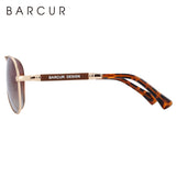 Gepolariseerde spiegel Aviator-zonnebril - Bril van titaniumlegering Unisex Gradient Pilot Shades
