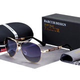 Gepolariseerde spiegel Aviator-zonnebril - Bril van titaniumlegering Unisex Gradient Pilot Shades