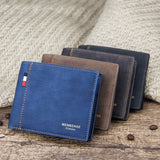 Vintage Denim Billfold Portemonnee voor Heren - Luxe Slanke Geld Creditcard Clip Houder Portemonnee