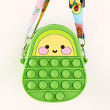 Antistress Pop It Fidget Portemonnee Portemonnee voor Meisjes - Push Bubble Crossbody Strap Coin Bag Toy