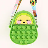 Antistress Pop It Fidget Portemonnee Portemonnee voor Meisjes - Push Bubble Crossbody Strap Coin Bag Toy